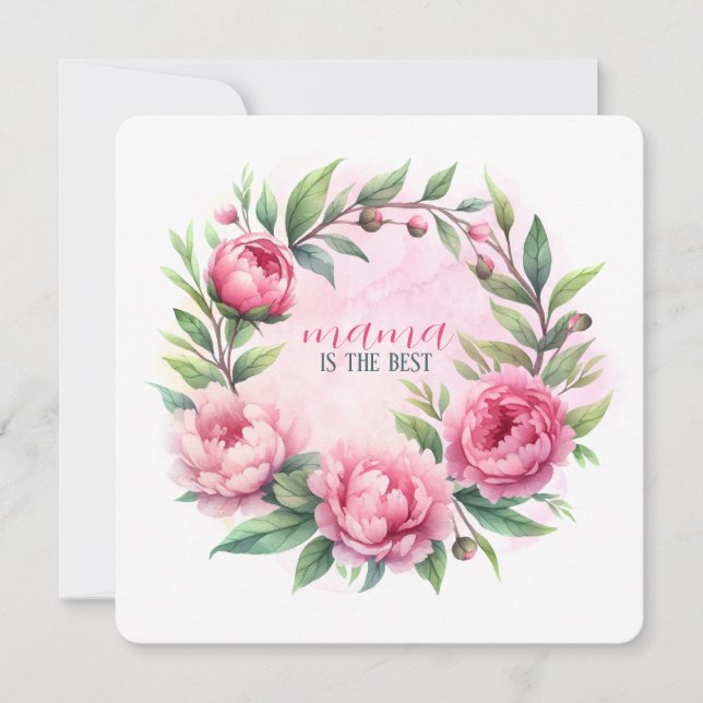 Greeting Card Art Print "mama is the best" (Front)
