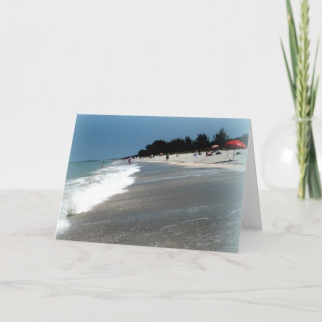 GREETING CARD: "Beach Scene" Sanibel Island, FL_ Card (Front)