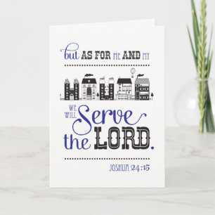Greeting Card Bible scripture Joshua 24 New House