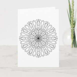Greeting card, black and white, southwestern nativ card