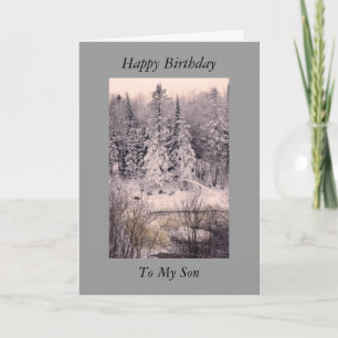 Greeting card, blank, with Snow Scene Card