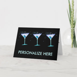 Greeting Card - BLUE MARTINI