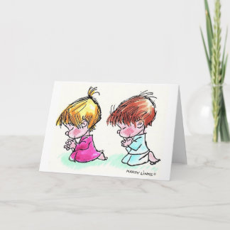 Greeting Card - Boy & Girl Praying