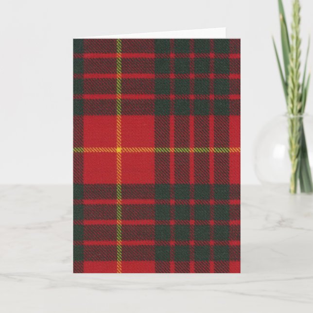 Greeting Card Cameron Clan Modern Tartan (Front)