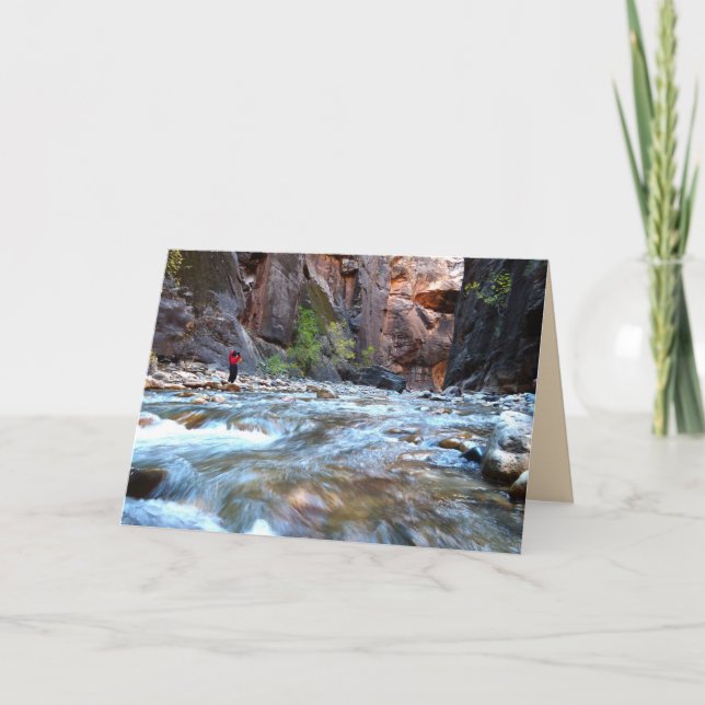 Greeting Card, Canyon Rushing Water, Blank Inside Card (Front)