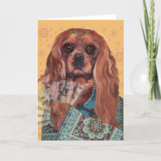 Greeting Card | Cavalier Spaniel | Ruby Cavalier