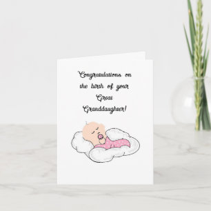 Greeting Card : Congratulations Great Grandparents