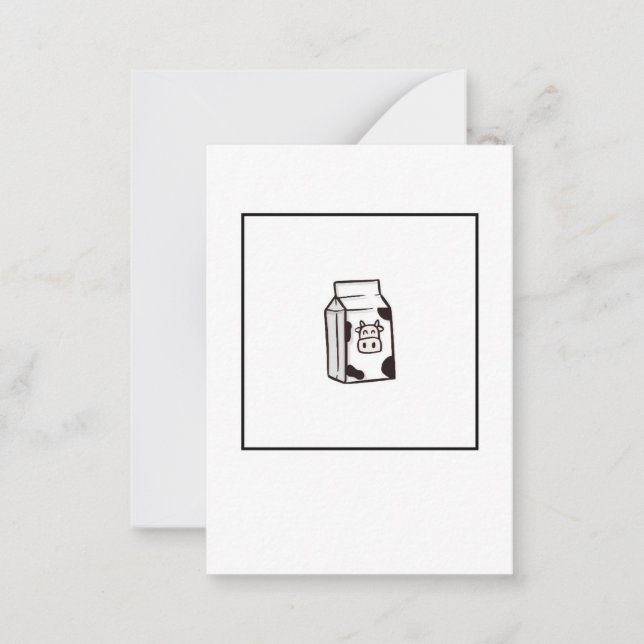 Greeting card, cows milk card, funny card (Front)