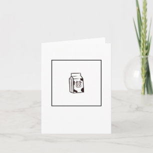 Greeting card, cows milk card, funny card