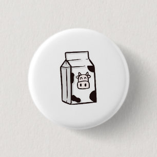 Greeting card, cows milk card, funny card 3 cm round badge