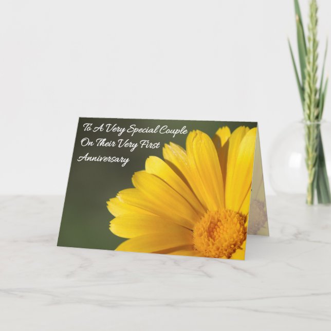 Greeting Card - Daisy First Anniversary (Front)