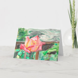 Greeting Card "Double Delight Rose" Amber Larsen