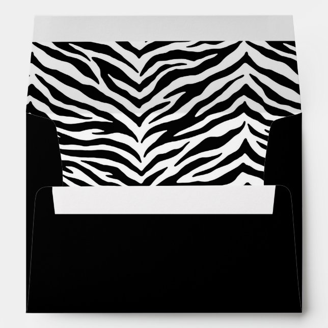 Greeting Card Envelope Zebra Print (Back (Bottom))