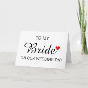 Greeting Card for Bride on Wedding Day