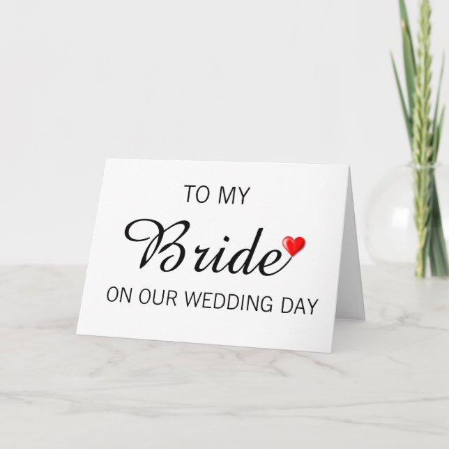 Greeting Card for Bride on Wedding Day (Front)