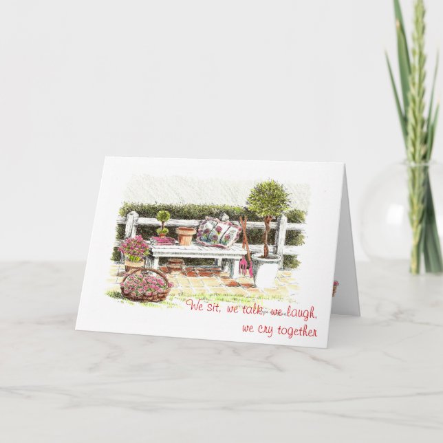 greeting card for friend, lover, family garden art (Front)