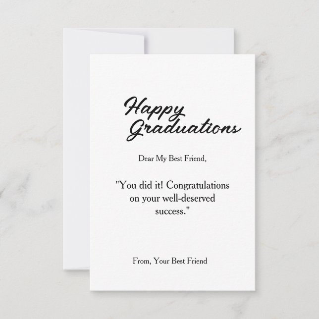 Greeting Card for Graduation  (Front)