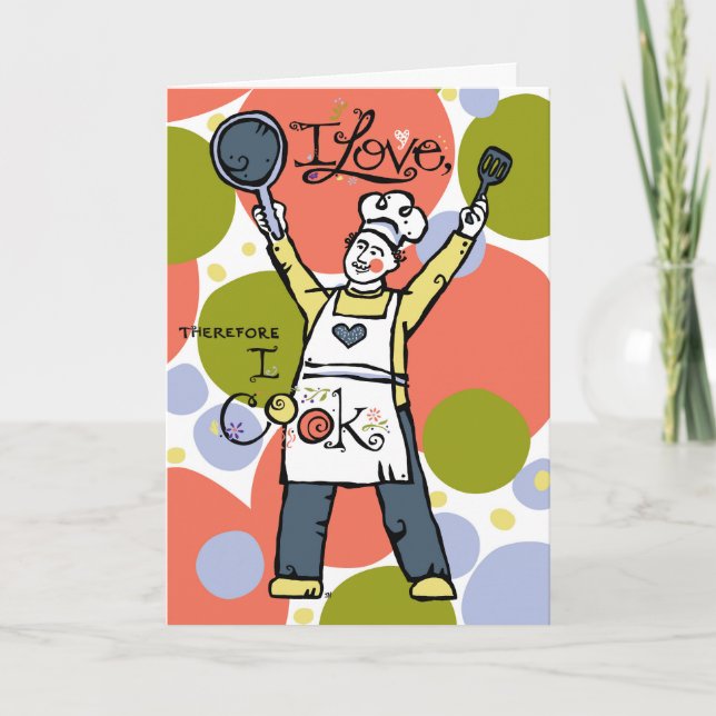 Greeting Card for Man who loves to Cook! (Front)