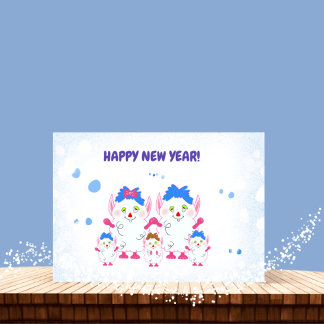 Greeting card for New Year