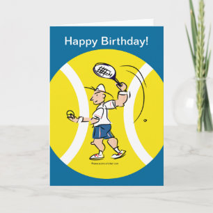 Greeting card for tennis players