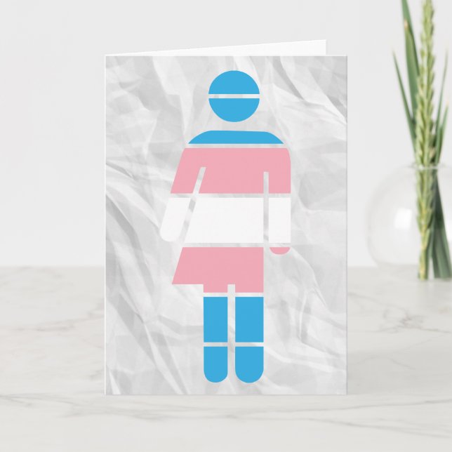 Greeting card for transgender woman (Front)