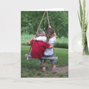 GREETING CARD: Girls on a Tree Swing Card
