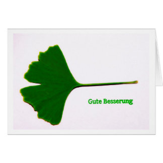 greeting card Good improvement Ginkgo sheet