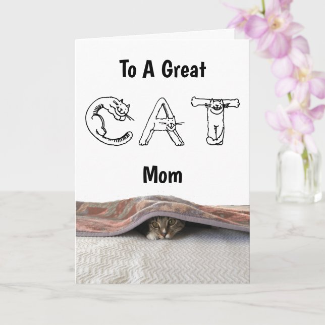 Greeting Card - Great Cat Mum (Orchid)