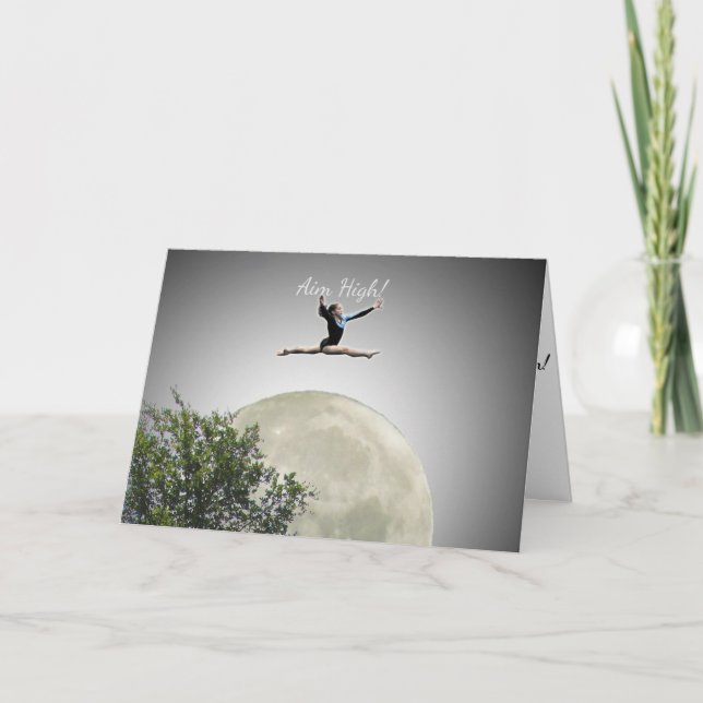 Greeting Card - Gymnasts Aim High (Front)