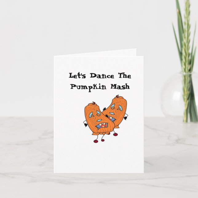 Greeting card : Halloween dancing Pumpkin's (Front)