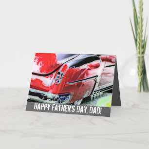 Greeting Card Happy Father's Day classic cars art