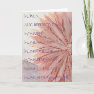 Greeting Card "Happy Mother's Day" Pinkish Flower