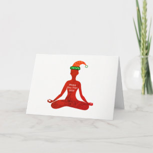 Greeting Card Happy New year Yoga Babe
