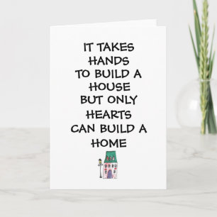 Greeting Card - Hearts Can Build A Home