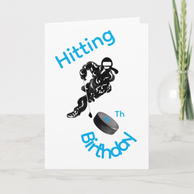 Greeting Card : Hitting 8Th Birthday . (Front)