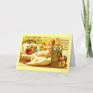 Greeting Card-Holiday Art-Vintage Christmas 4 Holiday Card