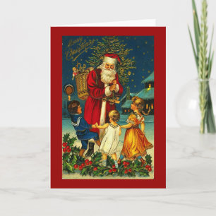 Greeting Card-Holiday Art-Vintage Christmas 7 Holiday Card