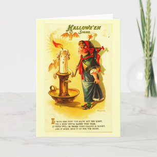 Greeting Card-Holiday Art-Vintage Halloween 6 Card