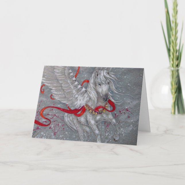 Greeting Card - Holiday Pegasus (Front)