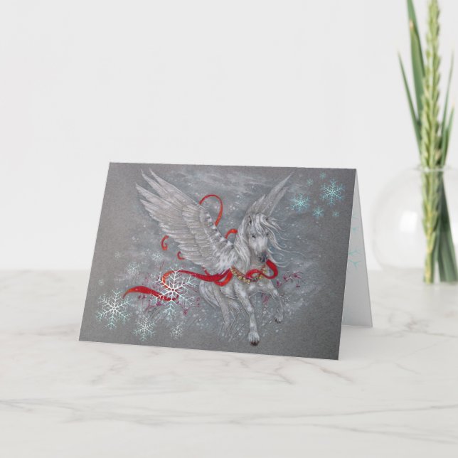 Greeting Card - Holiday Pegasus (Front)