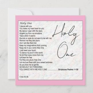 Greeting card -Holy One