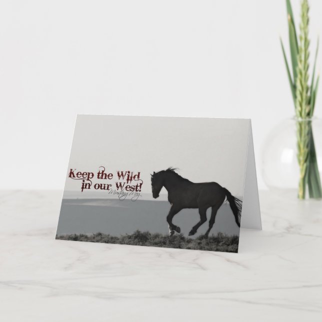 Greeting Card "Honour".. Keep the wild in our WEST (Front)