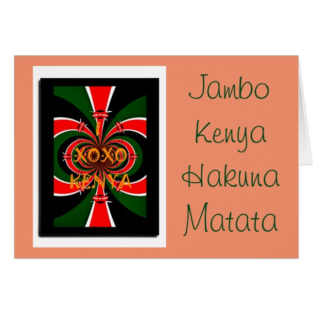 Greeting Card Horizontal Template From Kenya (Front Horizontal)
