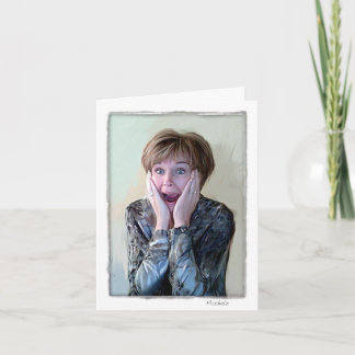 Greeting card.  Humourous, thinking of you. Card