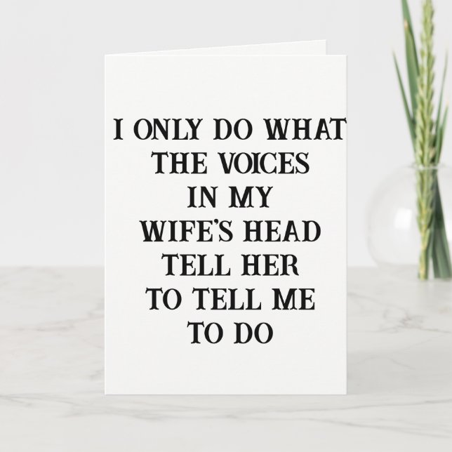 Greeting Card Husband Wife's Joke  (Front)