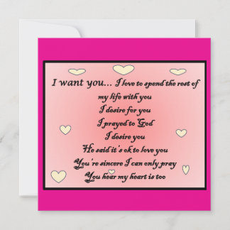Greeting card 'I want you"