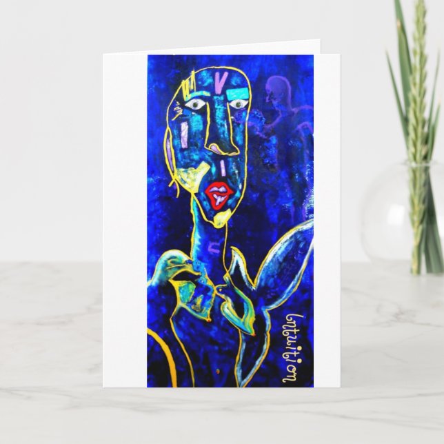 Greeting Card Intution with original angel art (Front)