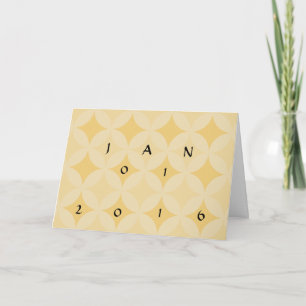 Greeting Card - Kaleidoscopic Pattern in Yellow