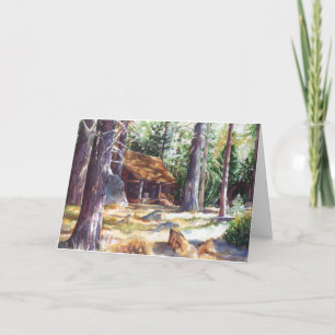 Greeting Card Lake Tahoe Cabin 7" X 5"