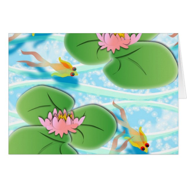 Greeting Card  Lilypad (Front Horizontal)